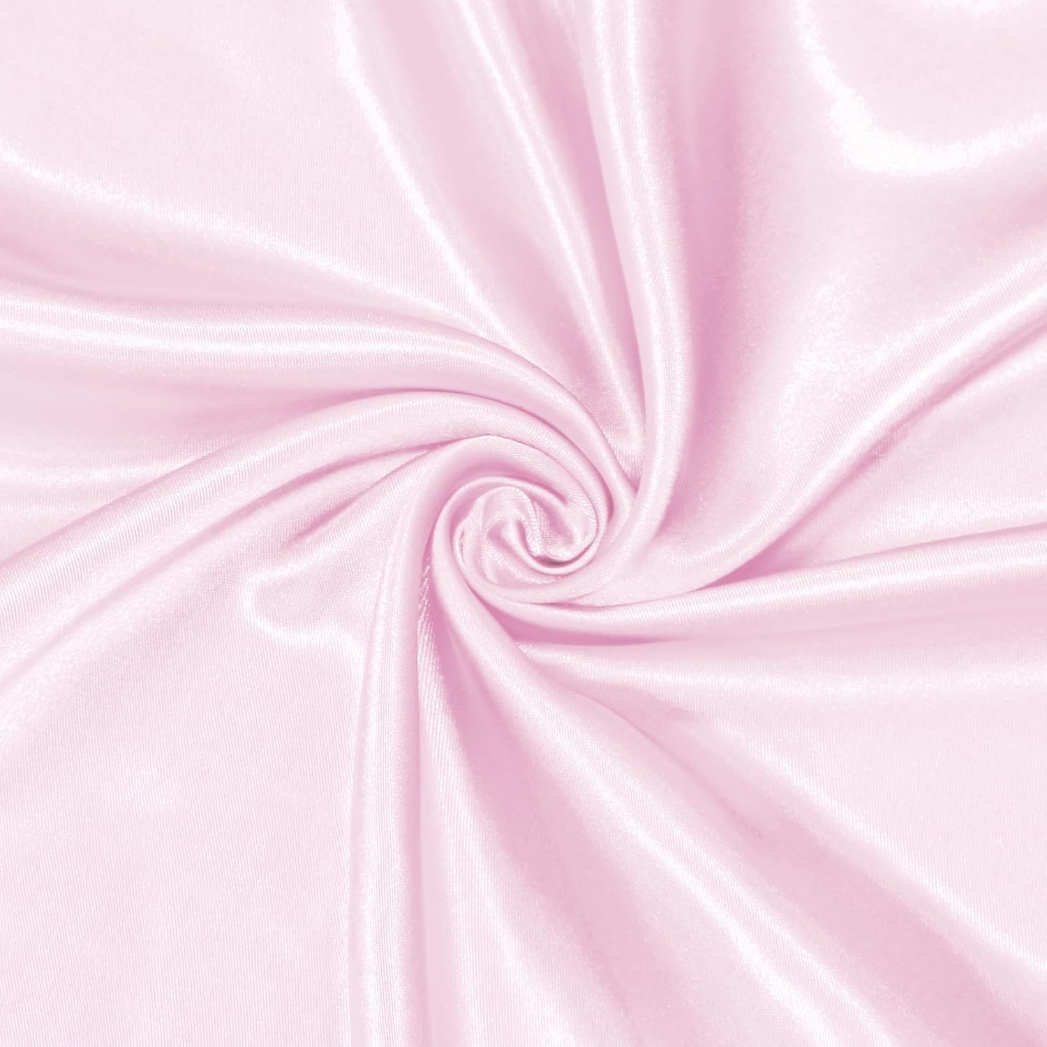 Satin Fabric, Silky Shine, Multiple Colours, 44" Width, for Dress, Pillow Cover, Home Decor, Designer Cloths, Home Decor Material,DIY Sewing (Light Pink, 1 Meter)-image-49
