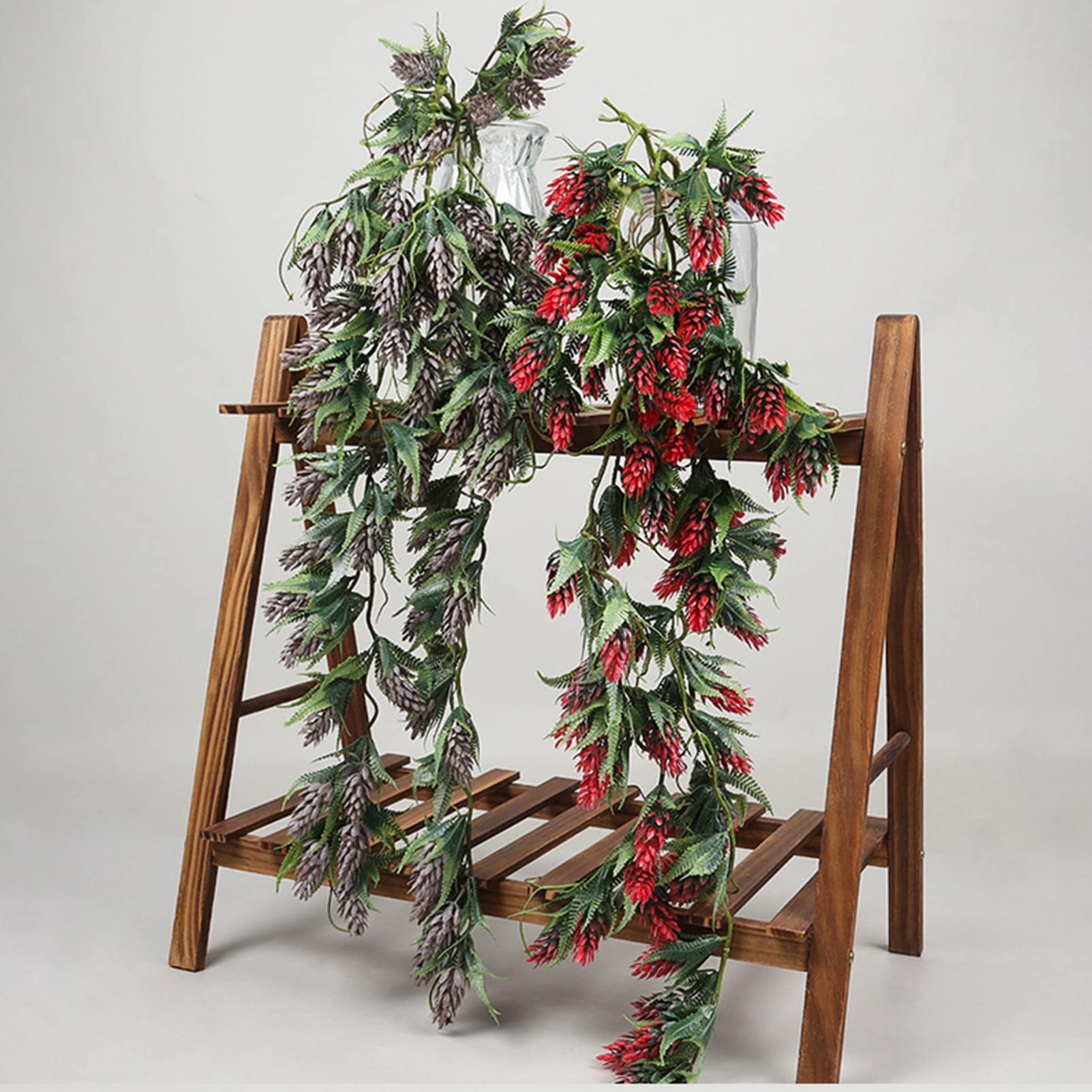 Plantas Artificiales Colgantes Decoracion 15 Pack, Guirnalda Hojas De Helecho Verde Hiedra Plastico Enredadera para BañO BalcóN Boda Hogar Porche Restaurante Valla
