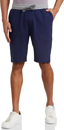 Amazon Brand - Symbol Men's Cotton Rich Strechable Knit Terry Shorts - Regular Fit