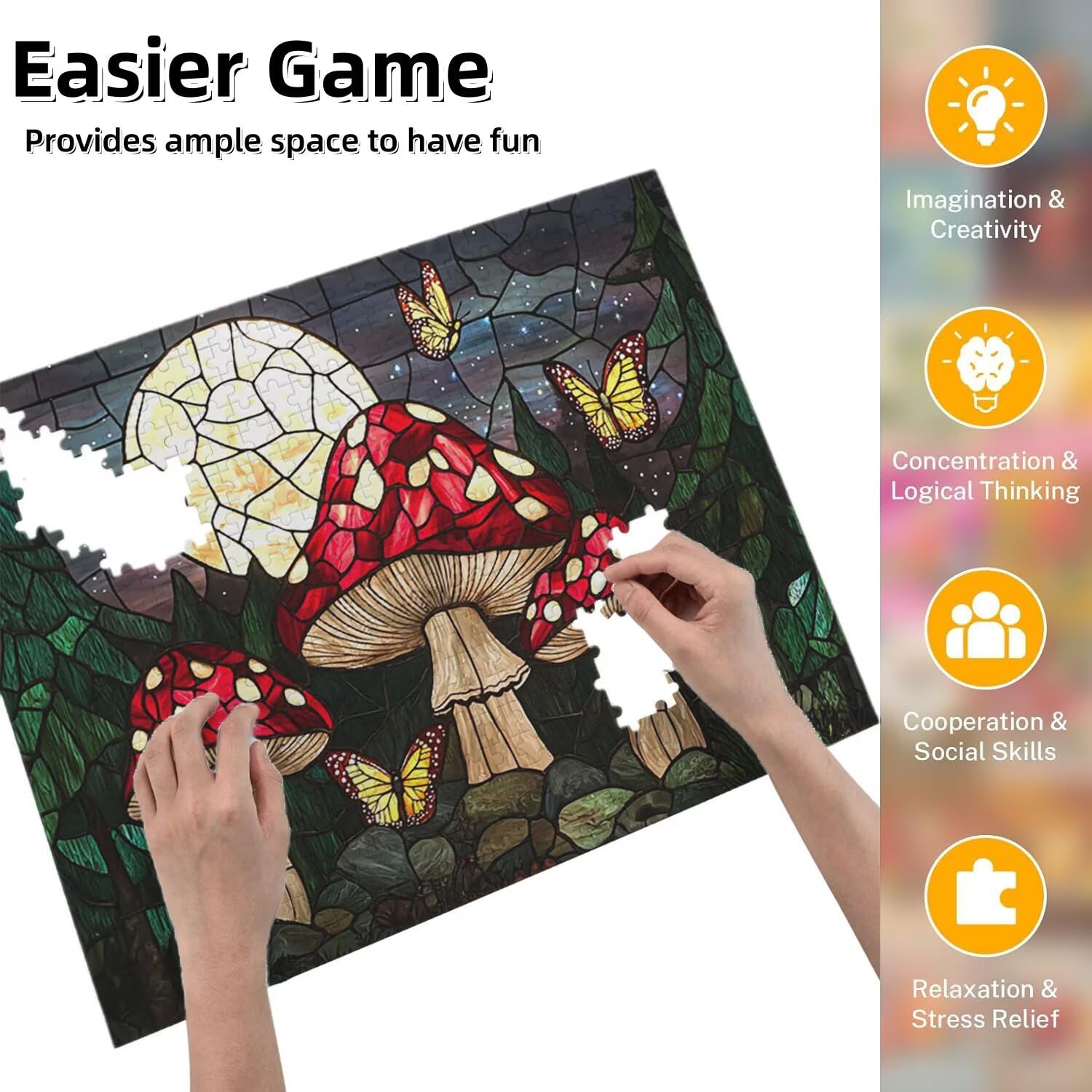 Jigsaw Puzzle, 5000 Pezzi Puzzle Classici, Foresta Puzzle Rilassamento Intelligence, Mpossibile Difficile Puzzle Impegnativo per Adulti Puzzle Gioco Familiare, Regalo per Amore Amico Fungo fr0-415