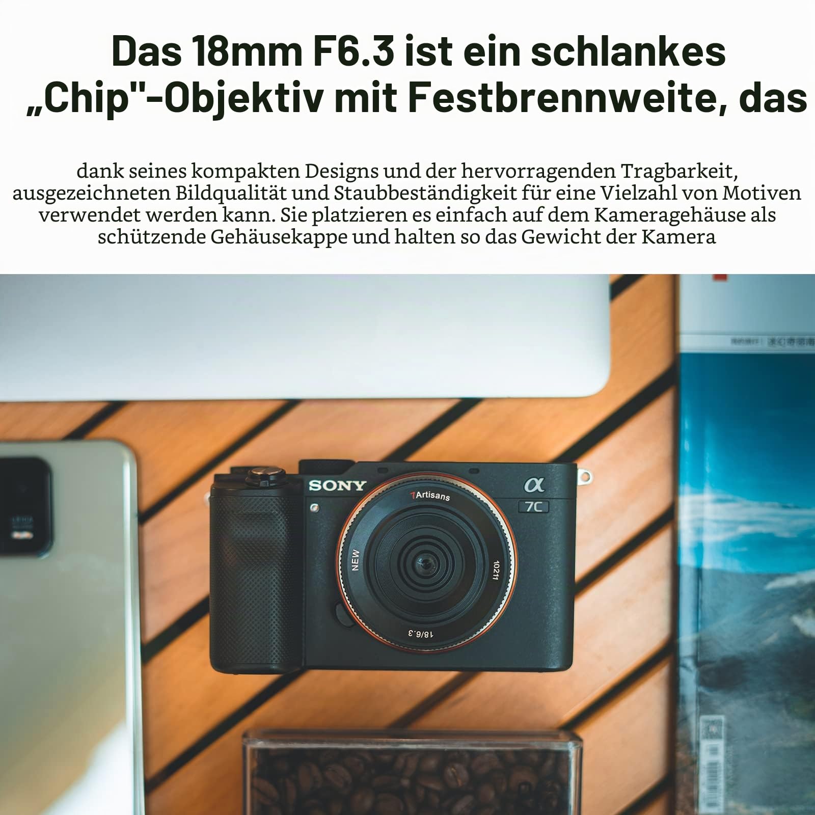 7artisans 18 mm F6.3 Ultradünnes APS-C Prime-Objektiv, passend für Fujifilm XF Compact spiegellose Kameras für Fuji Xh2s XT4 XT3 XE4 Xs10 X-A10 X-A7 X-M2 X-T10 X-T2 X-T2-T20 X-Pro1 X-Pro2 X- E1 X-E2