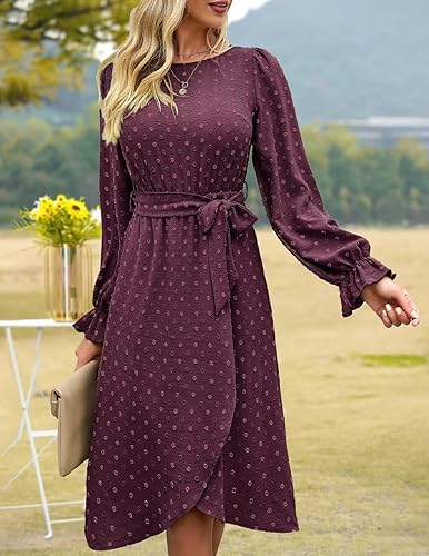 Miniatura 2 de Vestidos de verano sin mangas para mujer, vestido bohemio informal con cinturón, abertura, cuello redondo y bolsillos