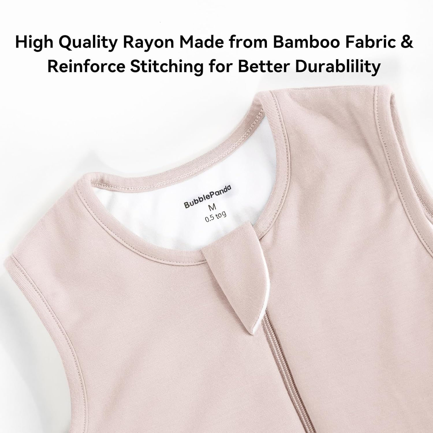 BubblePanda Rayon Made from Bamboo Toddler Sleep Sack with Feet 24-36 Months 0.5 Tog Ultra Soft Toddler Sleeping Sack 2t-3t Baby Sleep Bag Walker Wearable Blanket with Legs 2-Way Zipper Lightweight - Image 6