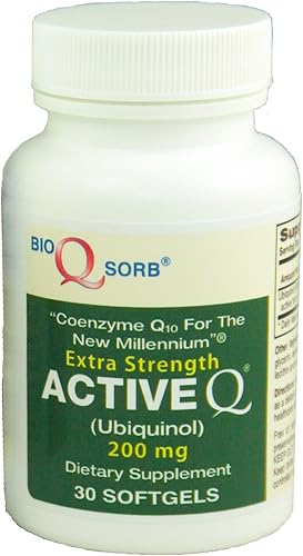 200mg ActiveQ (30 cápsulas blandas) utiliza Kaneka Ubiquinol CoQ10 La forma antioxidante "activa" de la coenzima Q10