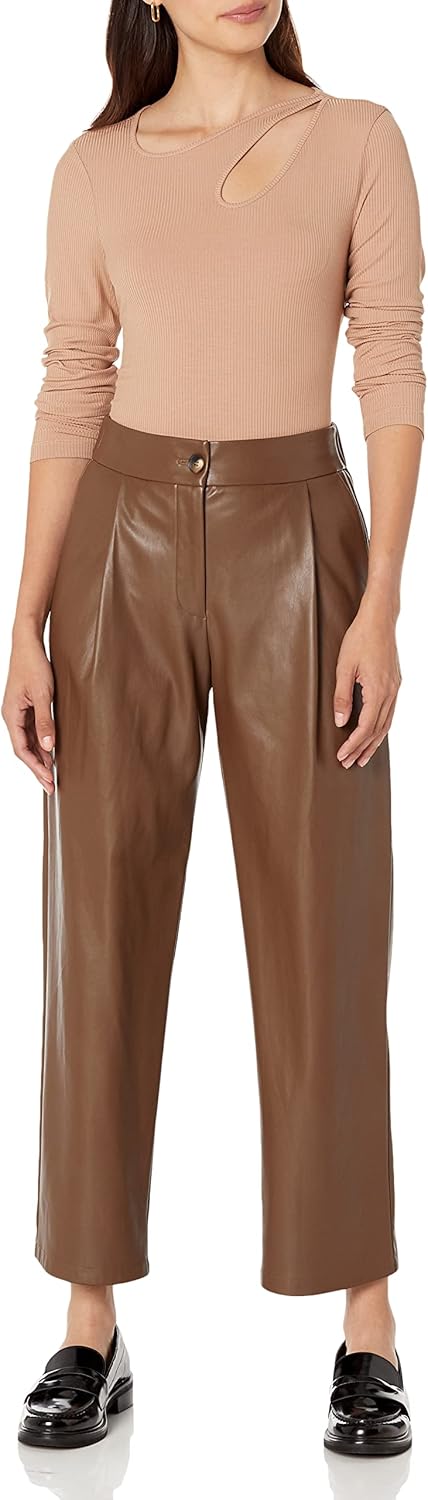 The Drop Women's Theor Vegan Leather Trouser