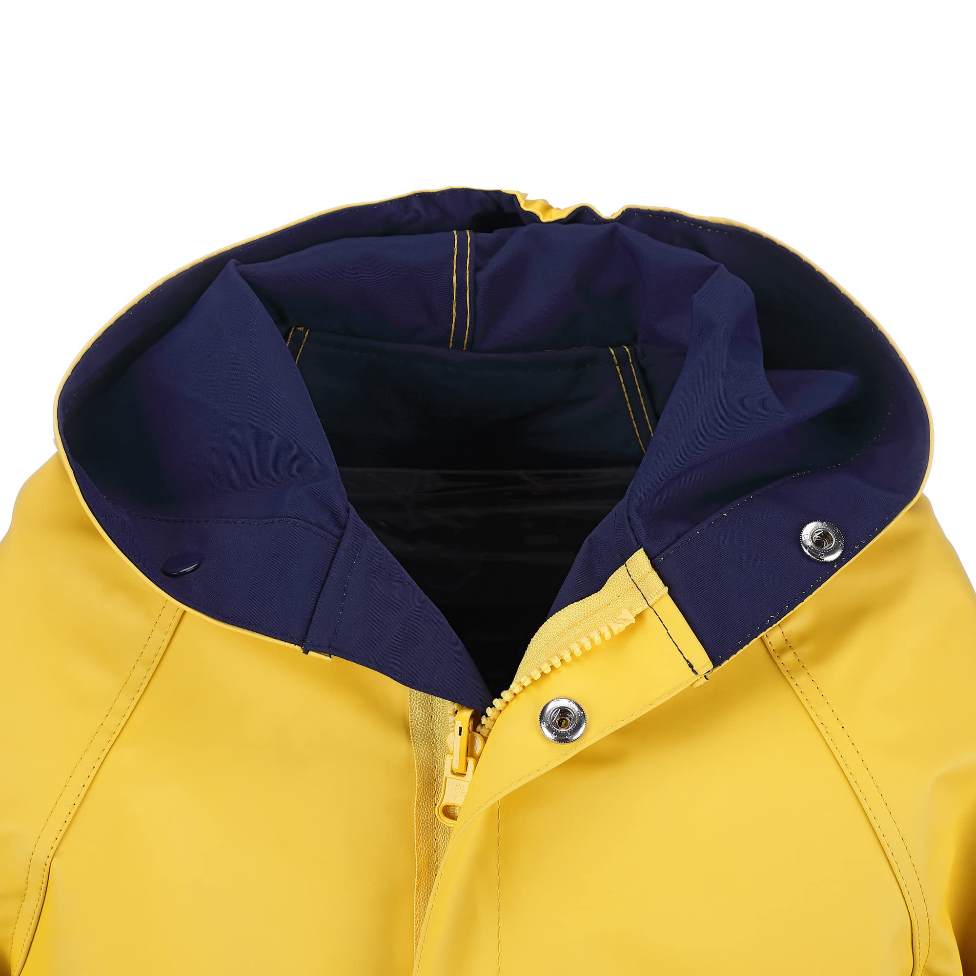 Original Büro oder Watt? - Unisex Regenjacke Regenmantel in Gelb Größe International XS