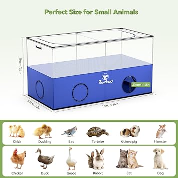 Pawaboo Small Animal Playpen, Foldable Pet Cage Tent, Blue
