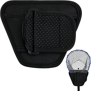 Cosmos Fishing Net Holster Fish Landing Net Holder Adjustable Belt-Mounted Fishing Hand Net Holster Dip Net Waist Holder for Fishing Net and Racket