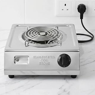 Drumstone Portable 2000W Electric Hot Plate - Stainless Steel Single Burner Cooking Stove with Adjustable Temperature Cont... Price In India