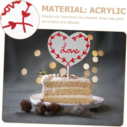 Miniatura 3 de 20 piezas de insertos para tartas del día de San Valentín, decoración para tartas, decoración de tartas de boda, decoración romántica para cupcakes,
