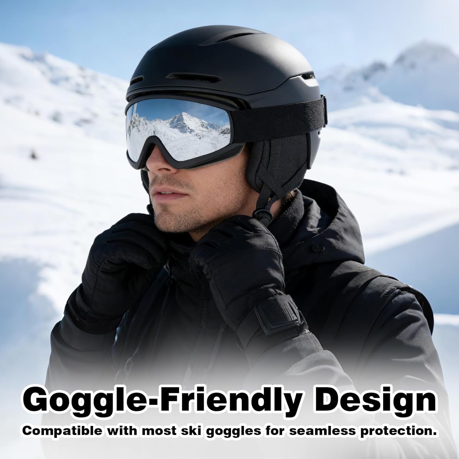 VCOROS Ski Helmet Snowboard Helmet with Ski Goggles for Skiing Windproof Shockproof Safety X13 Snow Sports Helmet for Men Women and Youth