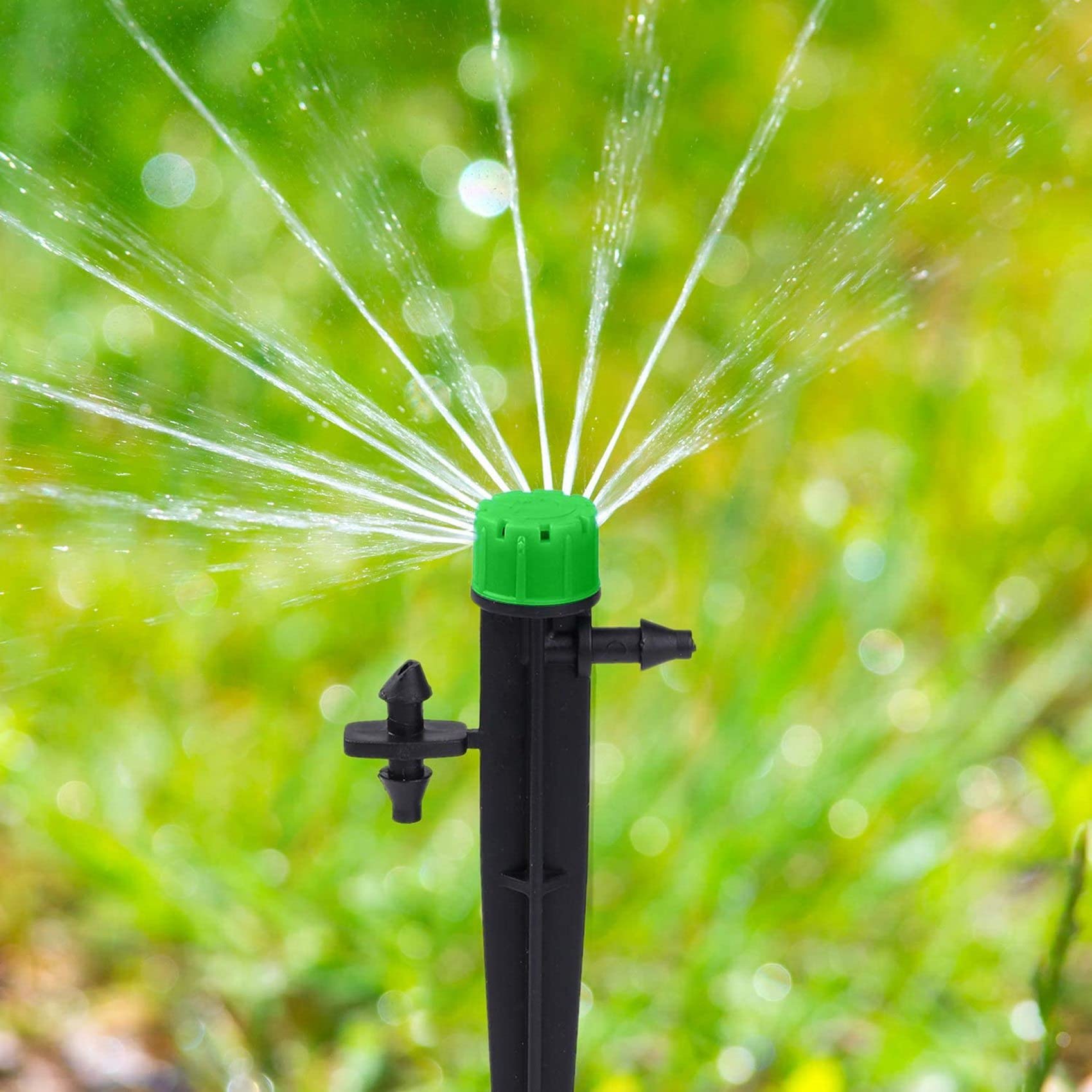 300 Piezas de Goteros de Riego Ajustables de 360 Grados con Conector de Púas para Tubo de 4/7 MM, de Riego de Flujo de Agua