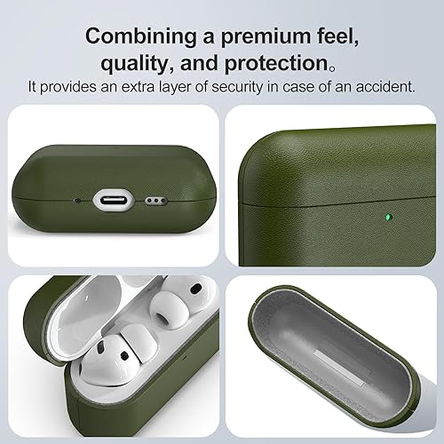 Miniatura 16 de Leather AirPods Pro 3 Case Handcrafted Vintage Genuine Leather AirPods Pro 3 Protective Cover All-Around Shockproof Protection AirPods Pro 3 Pro