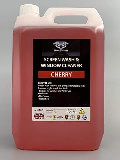Showtime Chemicals Concentrated Cherry Screenwash | Leaves Streak—free Finish | Fast Acting | Cherry Fragrance | Effective in All Seasons (5 Litres)