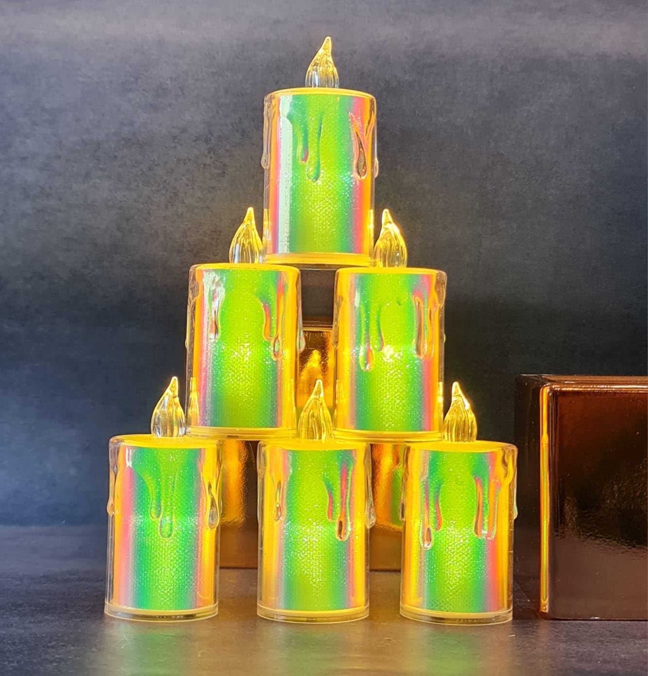 DREWIT STAR Multicolour Smokeless Candles Diva, Set of 6 4