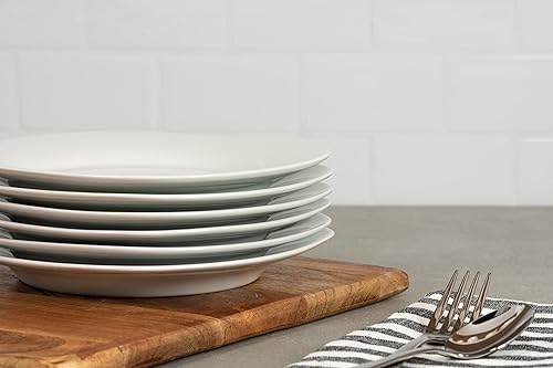 Vista 35 de 10 Strawberry Street Simply White - Plato redondo de 10.5 pulgadas, juego de 6