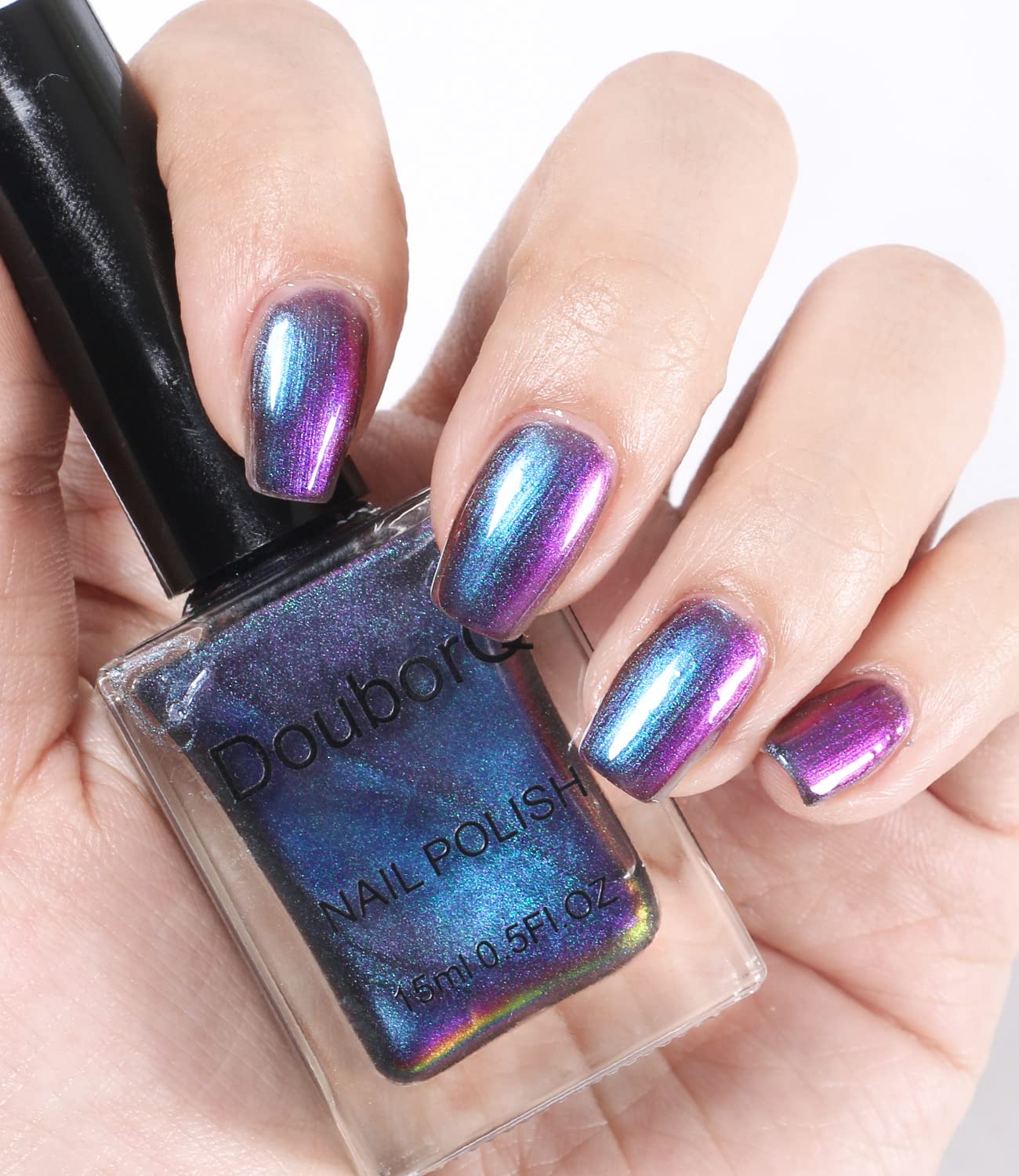 AILALUO Purple Nail Polish - Vibrant Purple Hue with Sparkling Shine Holographic Effects for Eye-catching Nails Long-lasting Formula for Beautiful Manicures