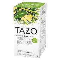 Vista 3 de Tazo Bolsas de té de jengibre verde, té verde, 20