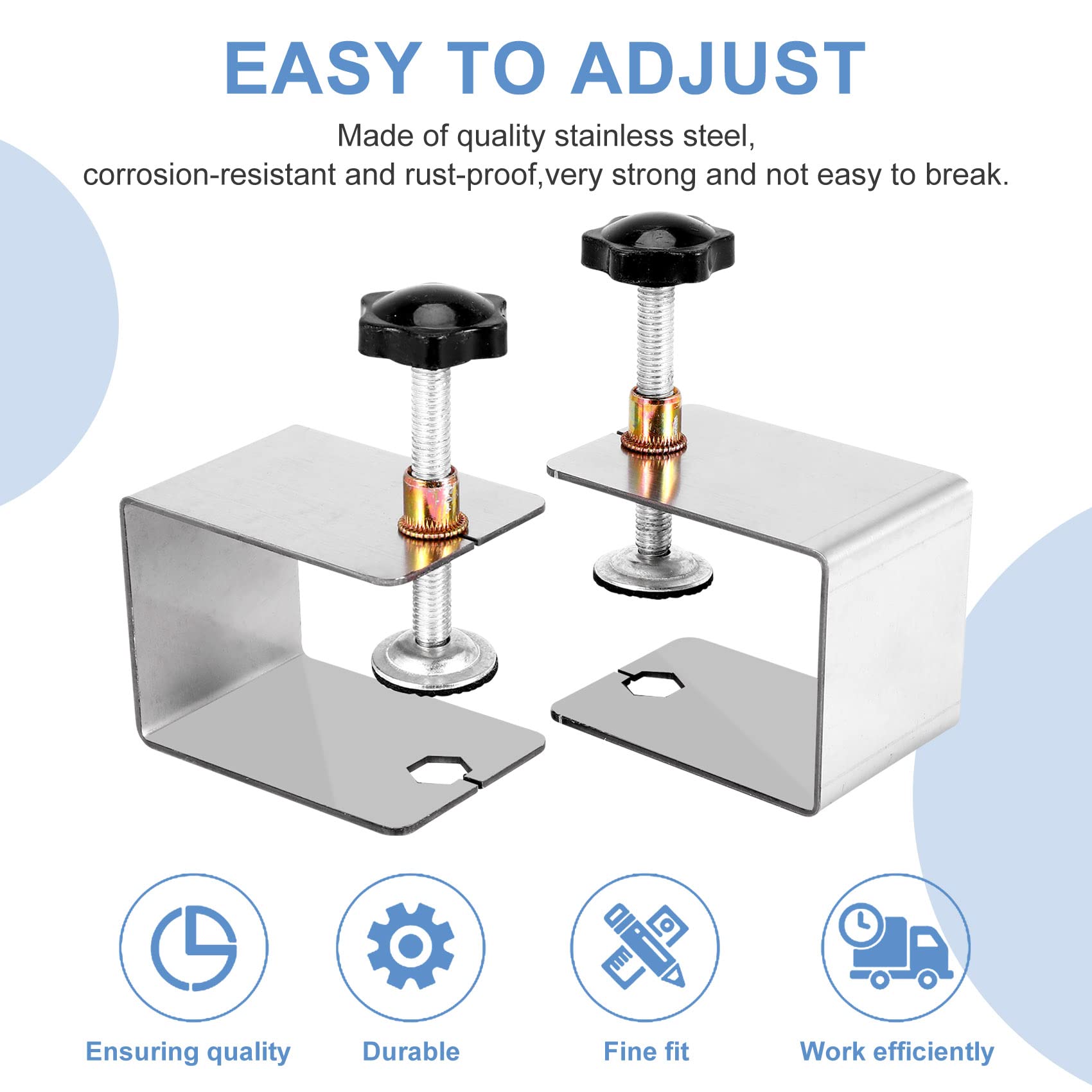 2 Morsetti Per Cassetti In Acciaio - Attrezzi Per Montaggio Mobili, Fissaggio Frontale Per Legno - Foto 11