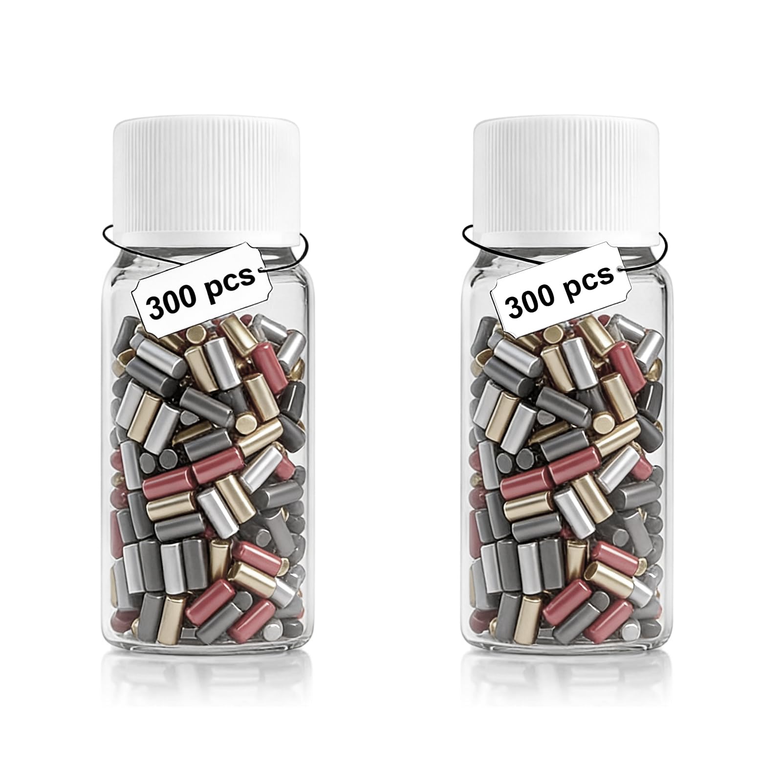 LNSYSNS 600-Piece Flint Stone Set with Storage Bottle, 2.2 × 5 mm Replacement Flints, Universal Lighter Flints for Zippo and Clipper Lighters (Mixed Colours)
