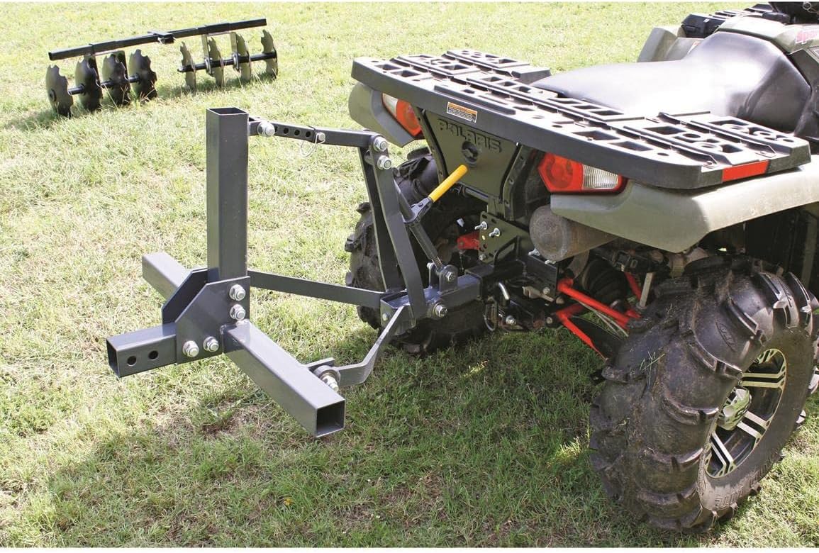 Guide Gear ATV UTV Attachment, Implement Lift System for use with Landscape Rake, Disc Plow, Tine Plow, 60” Blade with Box Ends