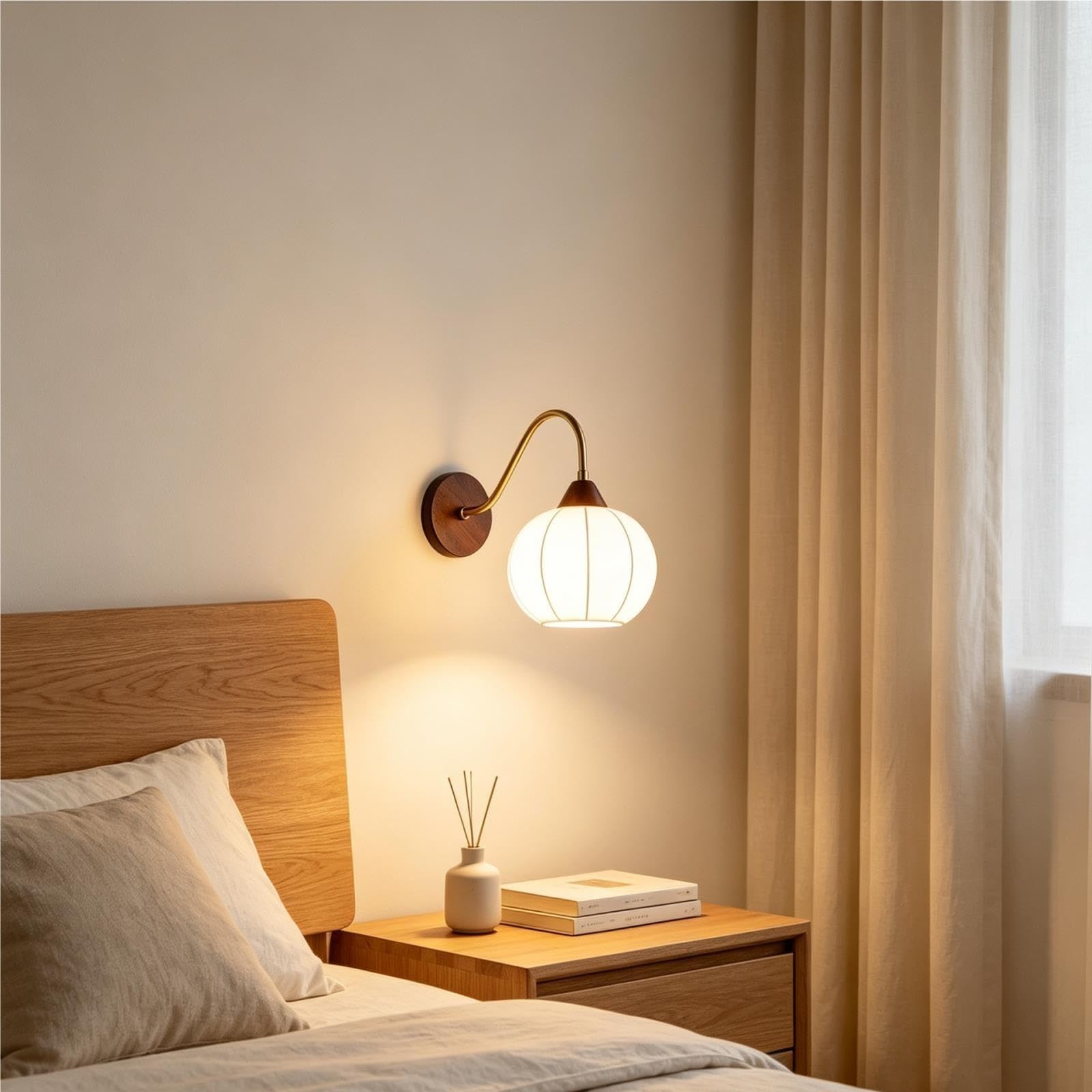Sconce con paralume sferico retrò medievale