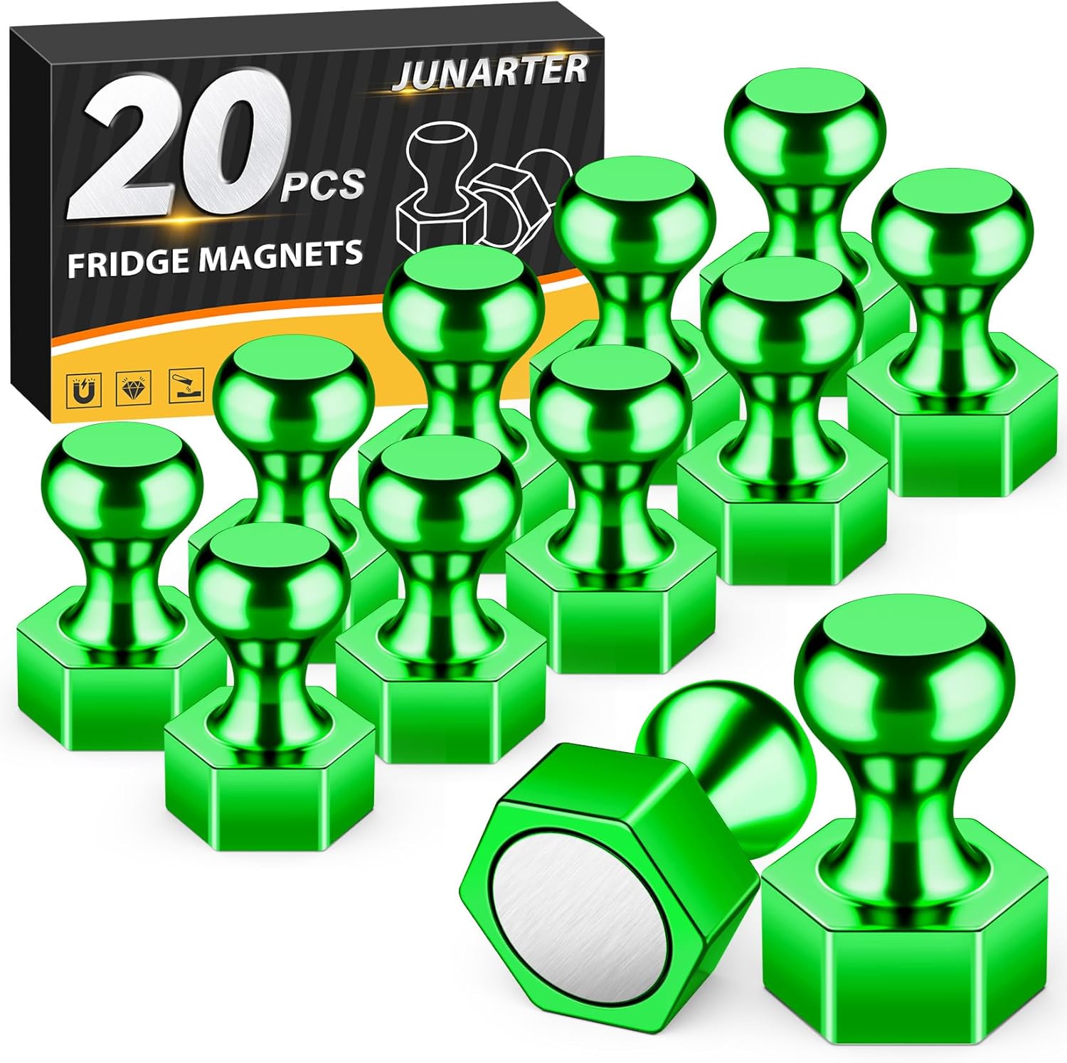 Junarter 20 Pack Refrigerator Push Pins