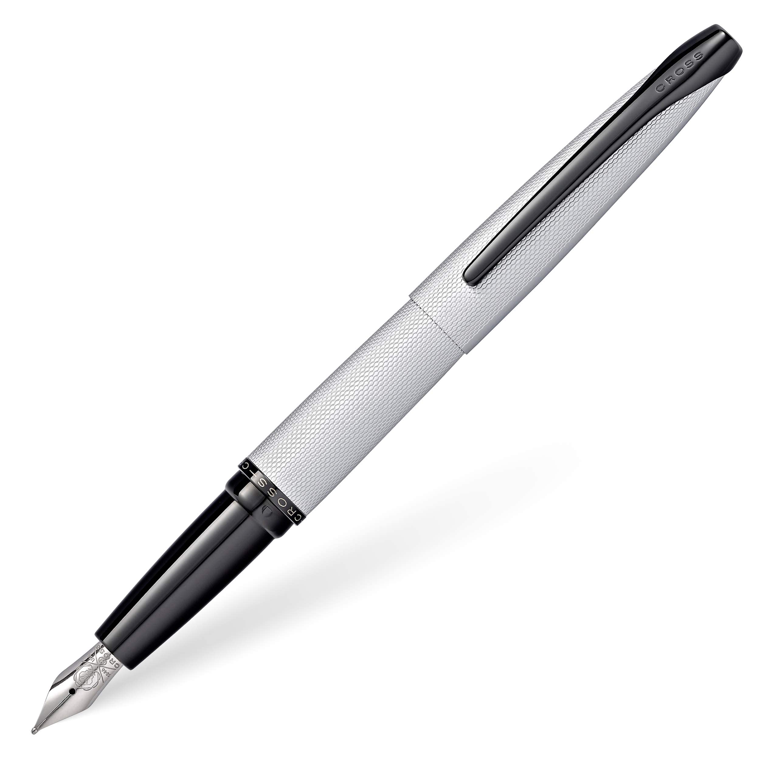 Cross ATX Brushed Chrome Fountain Pen with Medium NIB incl. Premium Gift Box