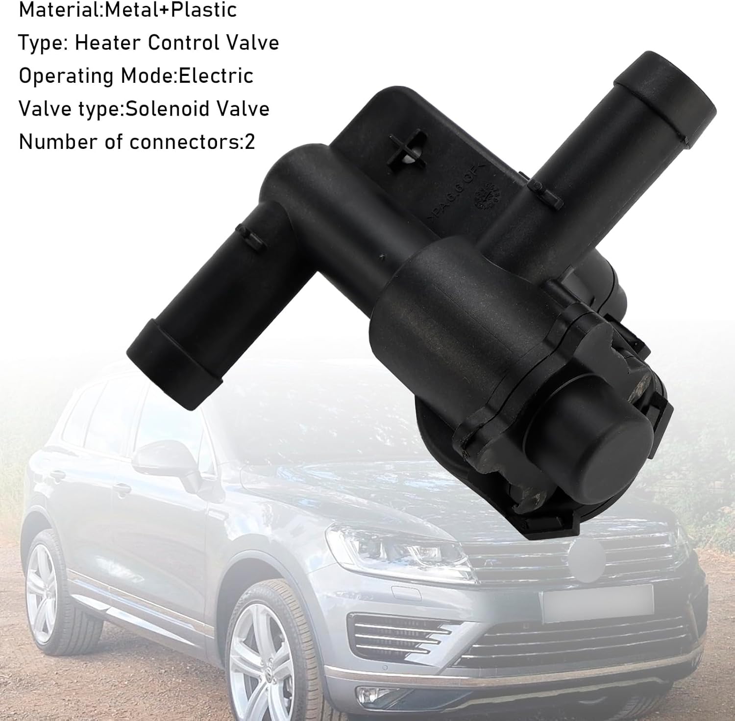 Areyourshop Heater Control Valve 7PP819810A for VW Touareg 7P5, 7P6 (2010-2018) – 3.0 V6 TDI, 3.6 V6 FSI, 4.2 V8 TDI/FSI Hybrid – Electric Solenoid Valve, Direct Replacement