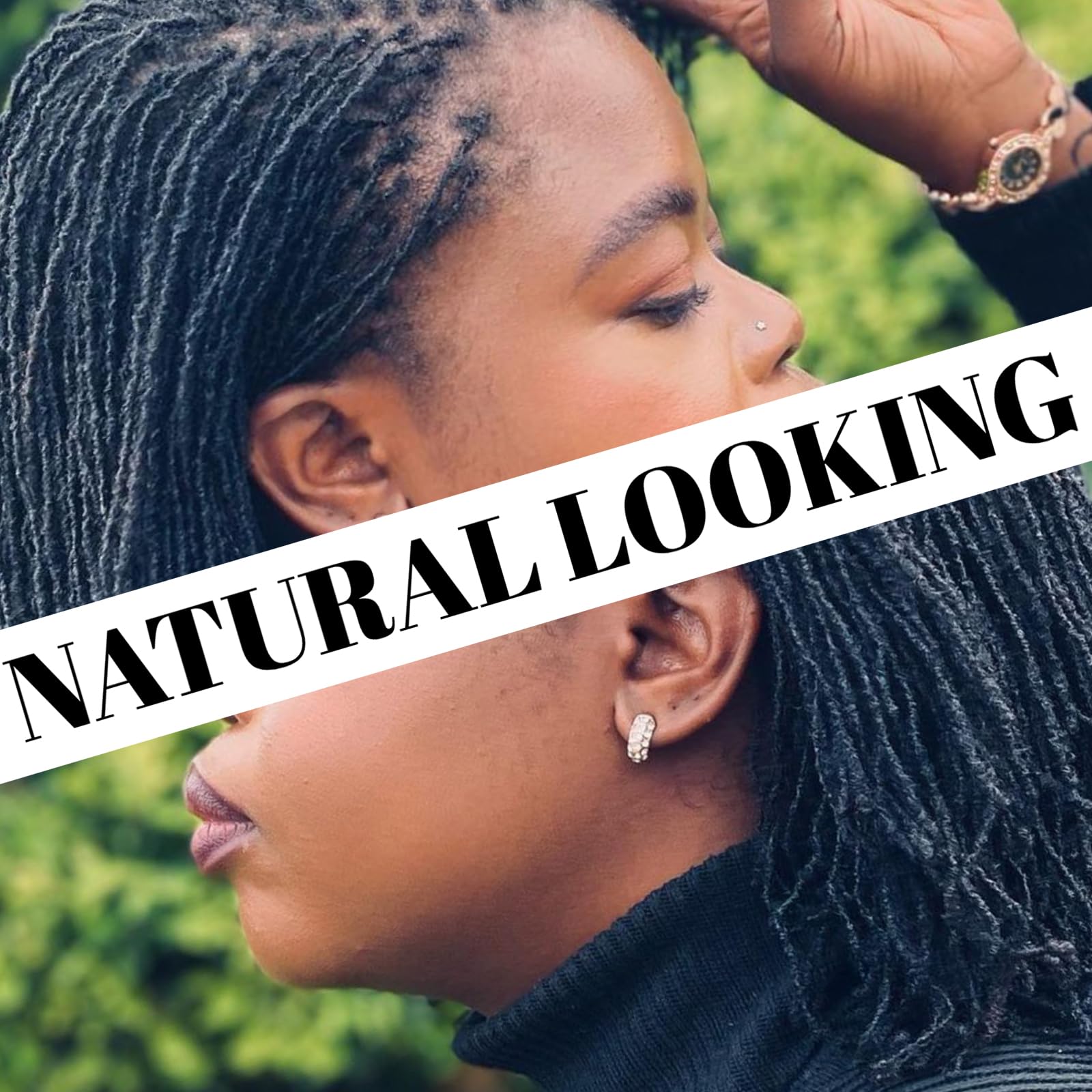 Amazon.com : 0.2 cm Width 12 Inch 30 Strands Human Hair Loc  display picture 3