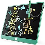 KOKODI LCD Writing Tablet, 16 Inch Colorful Toddler Doodle Board Drawing Tablet, Erasable Reusable Electronic Drawing Pads, Educational and Learning Toy for 3-6 Years Old Boy and Girls(Green)