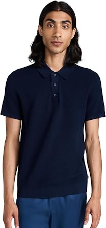 Onia Mens Cotton Textured Knit Polo