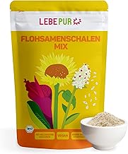 Lebepur BIO Flohsamenschalen MIX 500g, Kulturen Komplex mit 100 Mrd. KBE/g - Bakterienstämme ohne Inulin, mit Milchsäurekulturen, hoher Ballaststoffgehalt 82g pro 100g