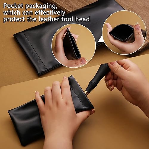 Miniatura 4 de DIUDUS Pro Detail - Herramienta de desbaste de cuero, herramienta de superficie de artesanía de cuero, herramienta de archivo de pulido de cuero con