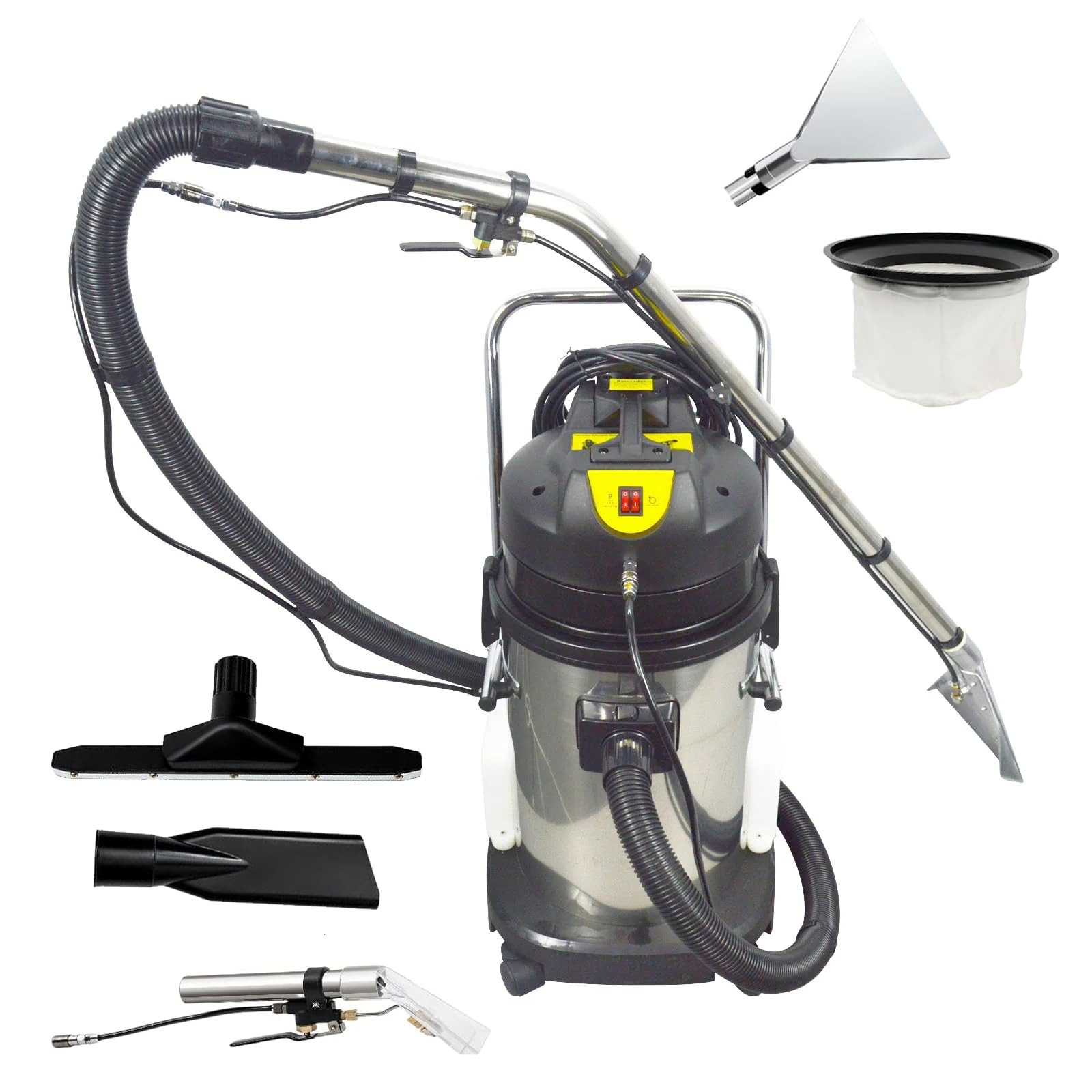 GTHTUHFD Professional 3-In-1 Carpet Steamer, Commercial Deep Cleaner For Hotels And Offices, Wet Dry Spray Extractor-40L,60L