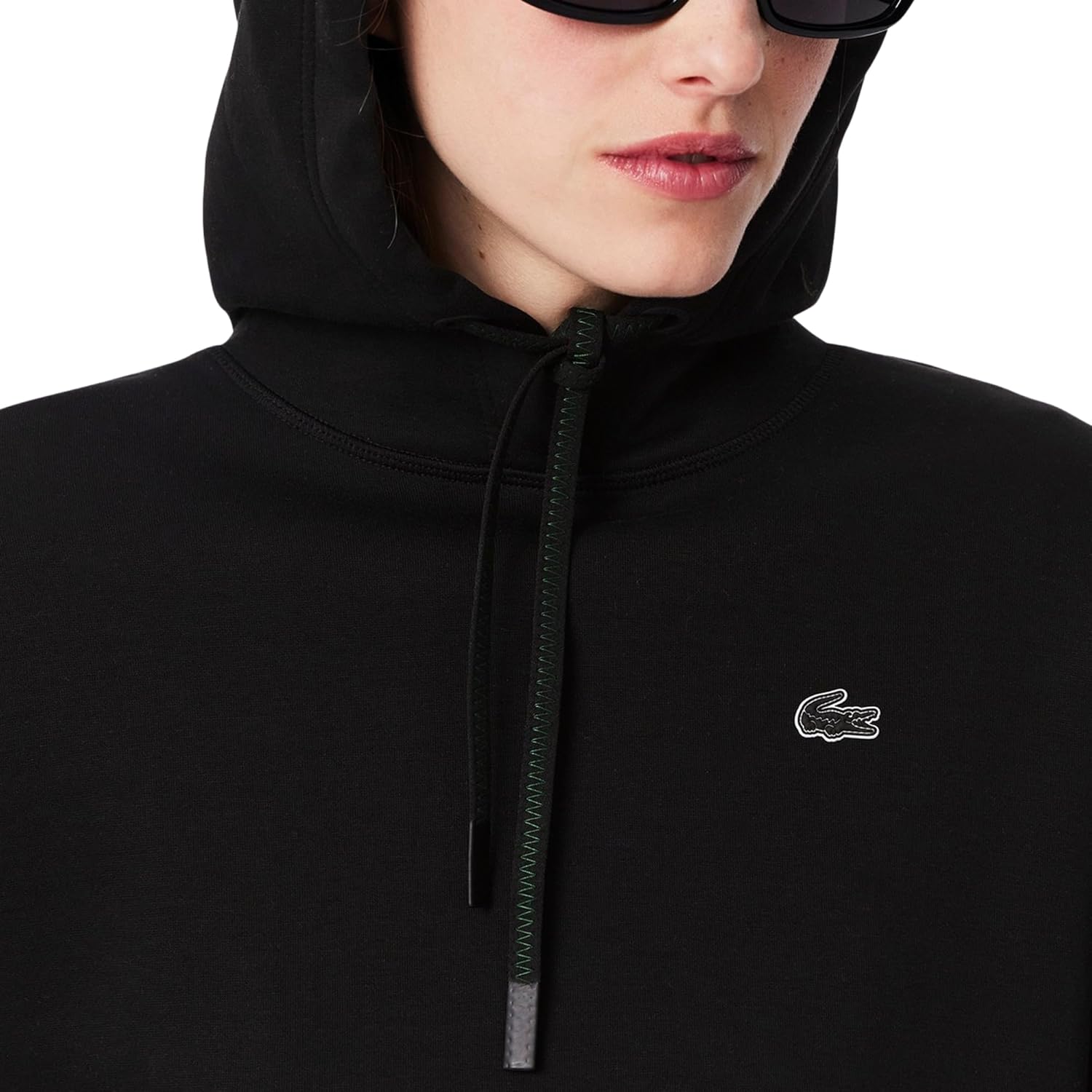 Lacoste womens Short Cut Cutton Hoodie - Image 2