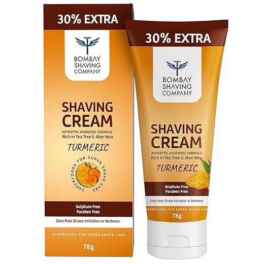 Bombay Shaving Company Turmeric Shaving Cream 78gram, Yellow Amazon