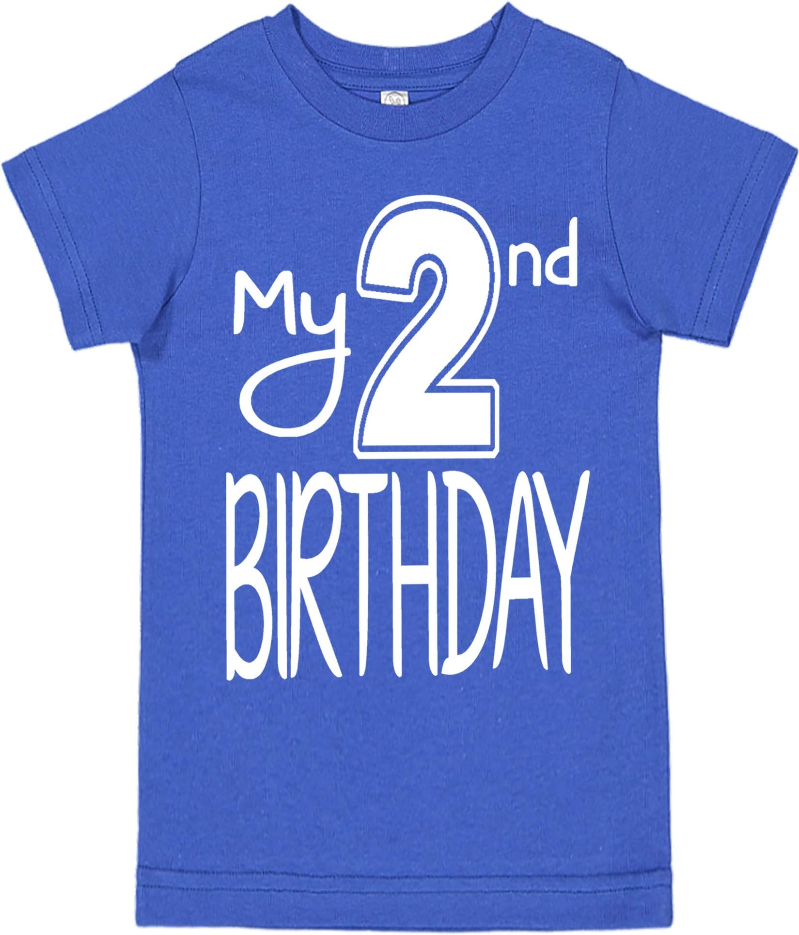 Aiden's CornerCute Handmade Toddler Boy Girl My 2nd Birthday Tee Shirts - Kids Second Party Outfits