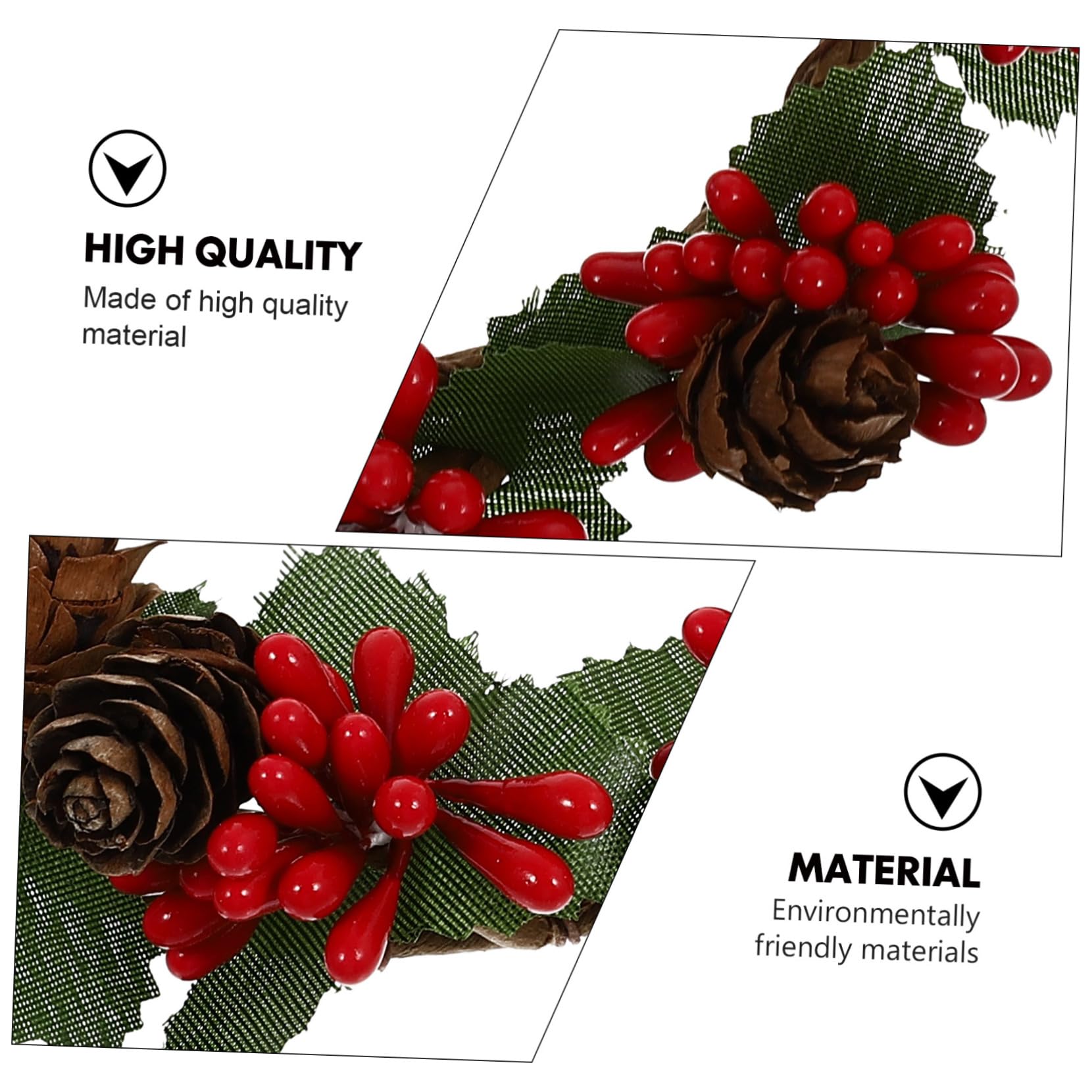 MAGICLULU 8piezas Guirnalda Navideña De y Verdes Decoración Colgante para Puertas y Ventanas Adornos De Navidad para Interiores y Exteriores