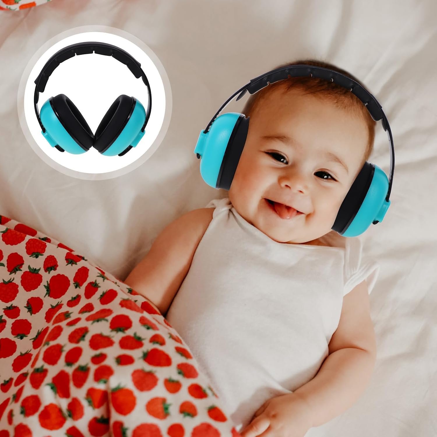 BESPORTBLE Noise Cancelling Ear Muffs for Boy Girl and Lightweight Headband Ear Protection for Sleep Travel and Soothing Comfort Mint Green
