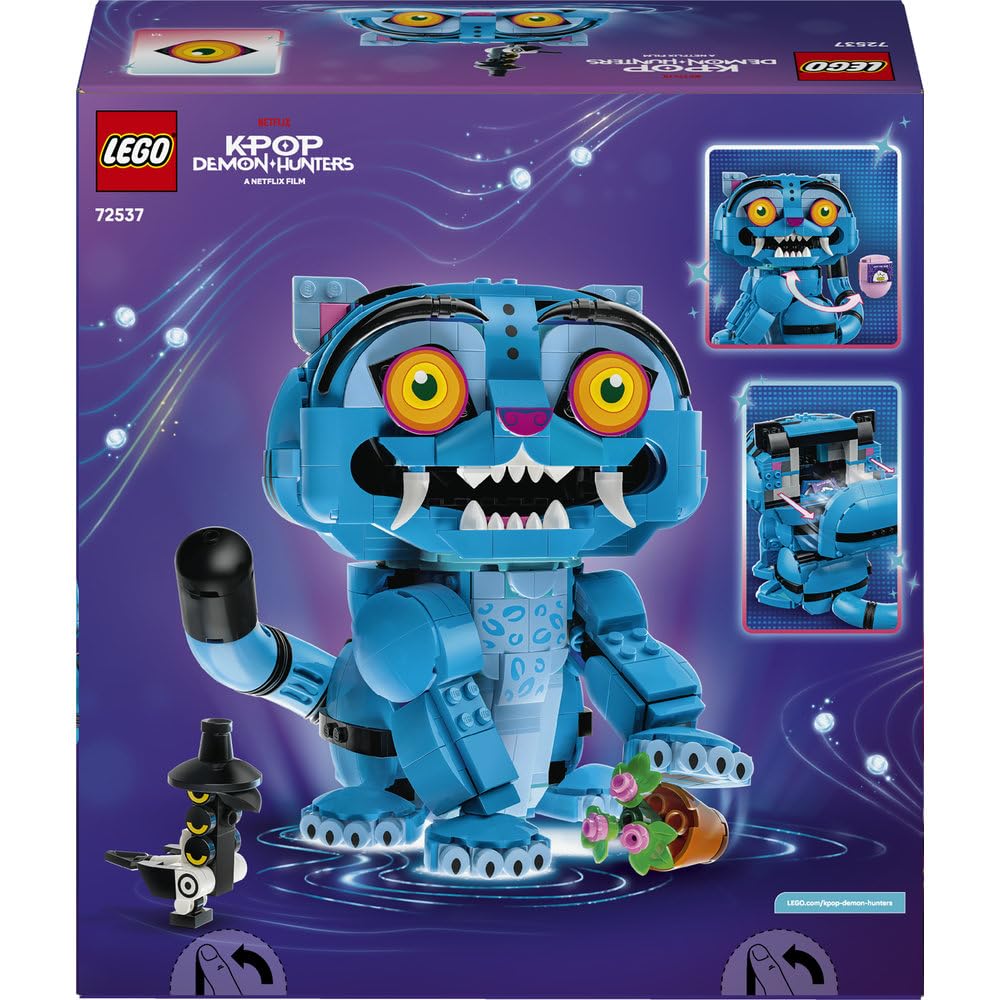 LEGO KPop Demon Hunters Tygrys Derpy i Sroka Sussie 72537 | K-popowe łowczynie demonów, kolekcjonerskie figurki, prezent dla dzieci i fanów filmu, zabawka dla 9-latki, 825 elementów