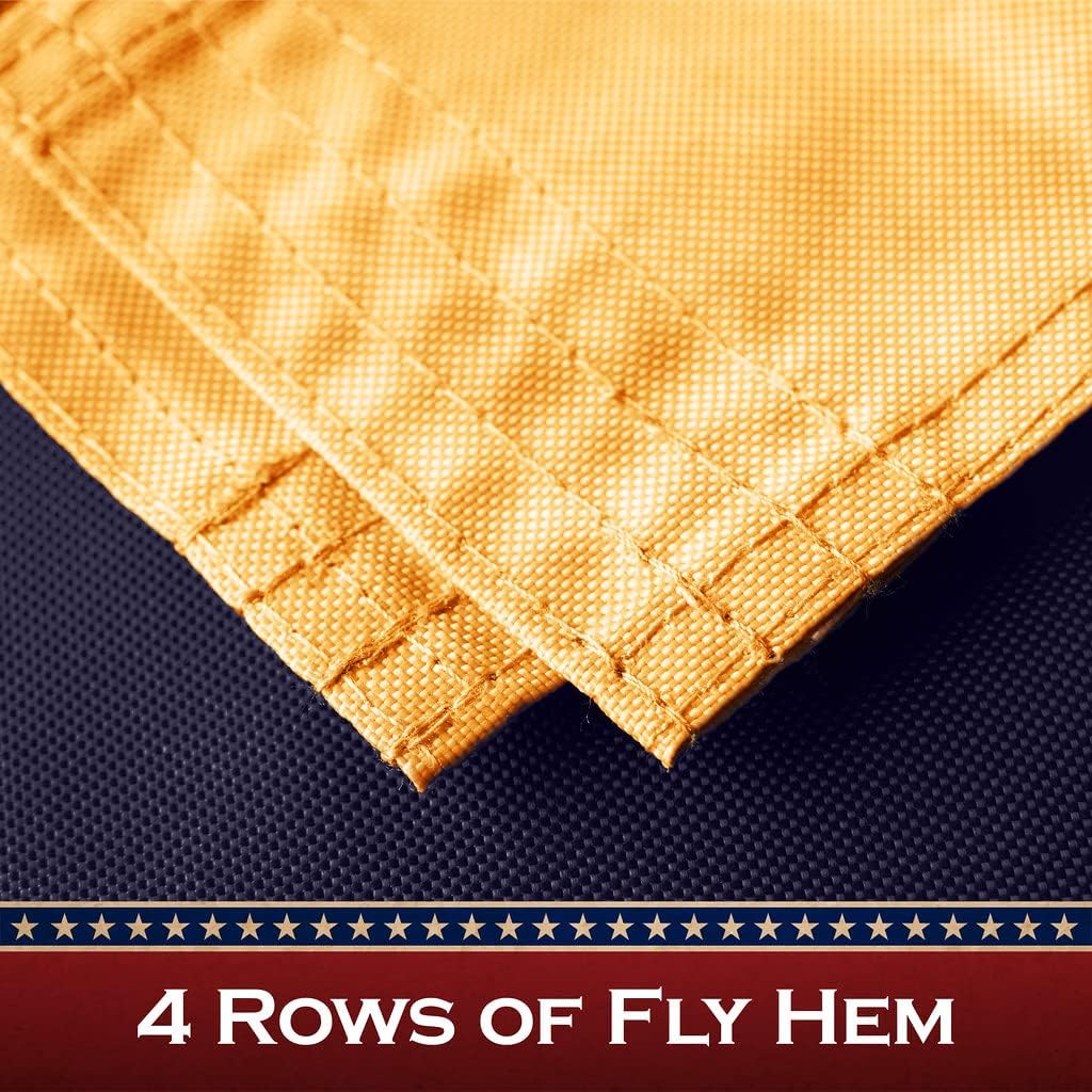 G128 Bennington Tea-Stained Flag | 3x5 Ft | Pole Sleeve Embroidered 420D Polyester - Embroidered Stars, Sewn Stripes, Brass Grommets, Indoor/Outdoor, Vibrant Colors, Quality Polyester