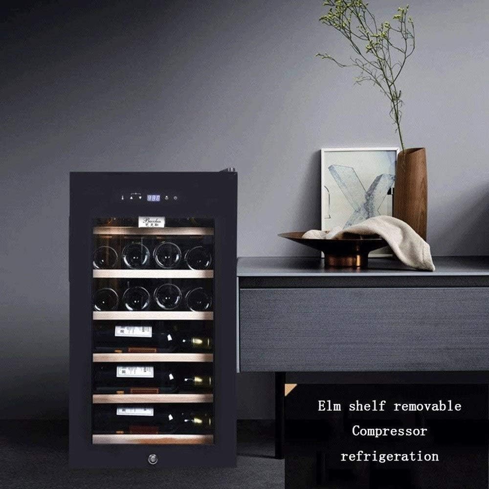 22 Bottle Ultra Capacity Thermoelectric Wine Cooler Glass Solid Wood Wine Cooler Constant Temperature Wine Cooler Household Compressor Small Freestanding Refrigerator Glass Door