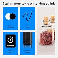 Vista 4 de Artistro 2 marcadores de pintura acrílica negros - 3mm marcadores de punta media - Perfectos para manualidades, proyectos de arte y más