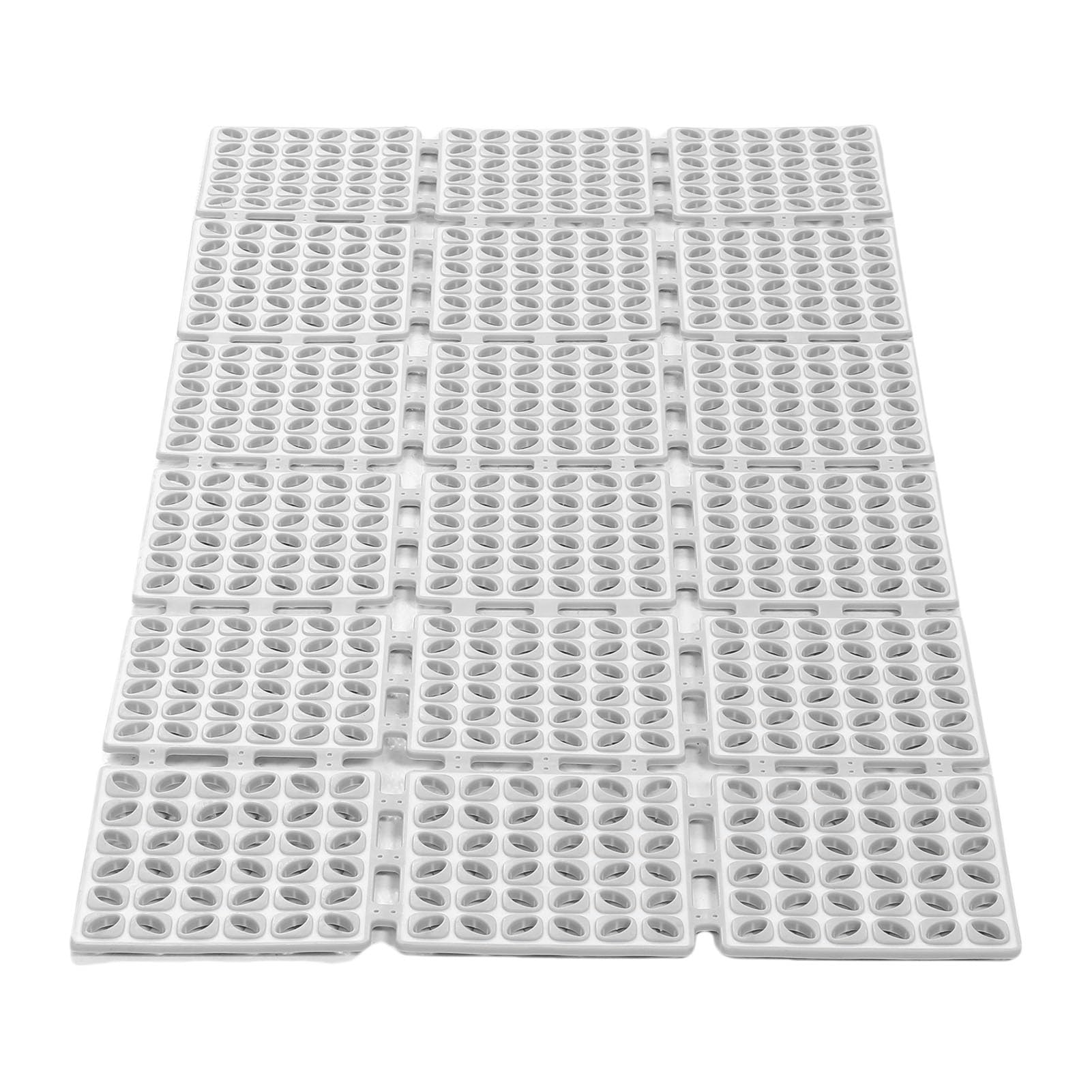 Fyearfly Tappetino bagno antiscivolo TPE 15,75x80 cm Tappetino bagno con fori di scarico Ventose per bagno Doccia Grigio Bianco Tappetino doccia antiscivolo Sicuro Morbido Durevole