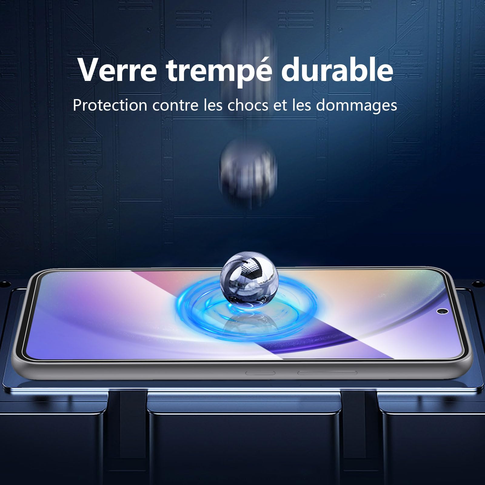 NEW'C Lot de 3, Verre Trempé pour Samsung Galaxy A54 5G, Film Protection écran efficace contre les Rayures - sans Bulles - Ultra Résistant (0,33mm HD Ultra Transparent) Dureté 9H Glass