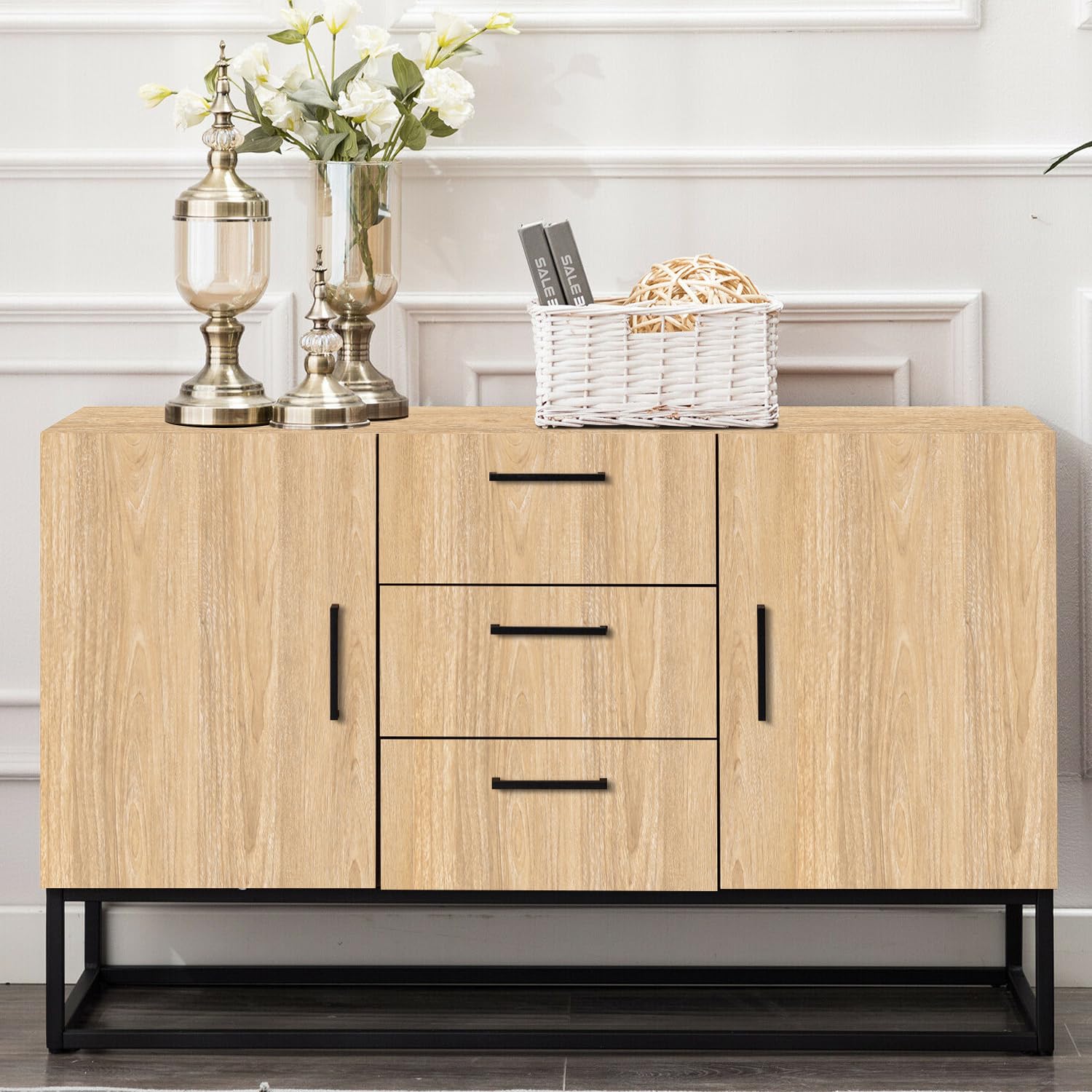 Arthome Papier Peint Adhésif Clair Marron Chêne Bois 40cmx3m Naturel Grain rayé Rustique Amovible Imperméable Vinyle