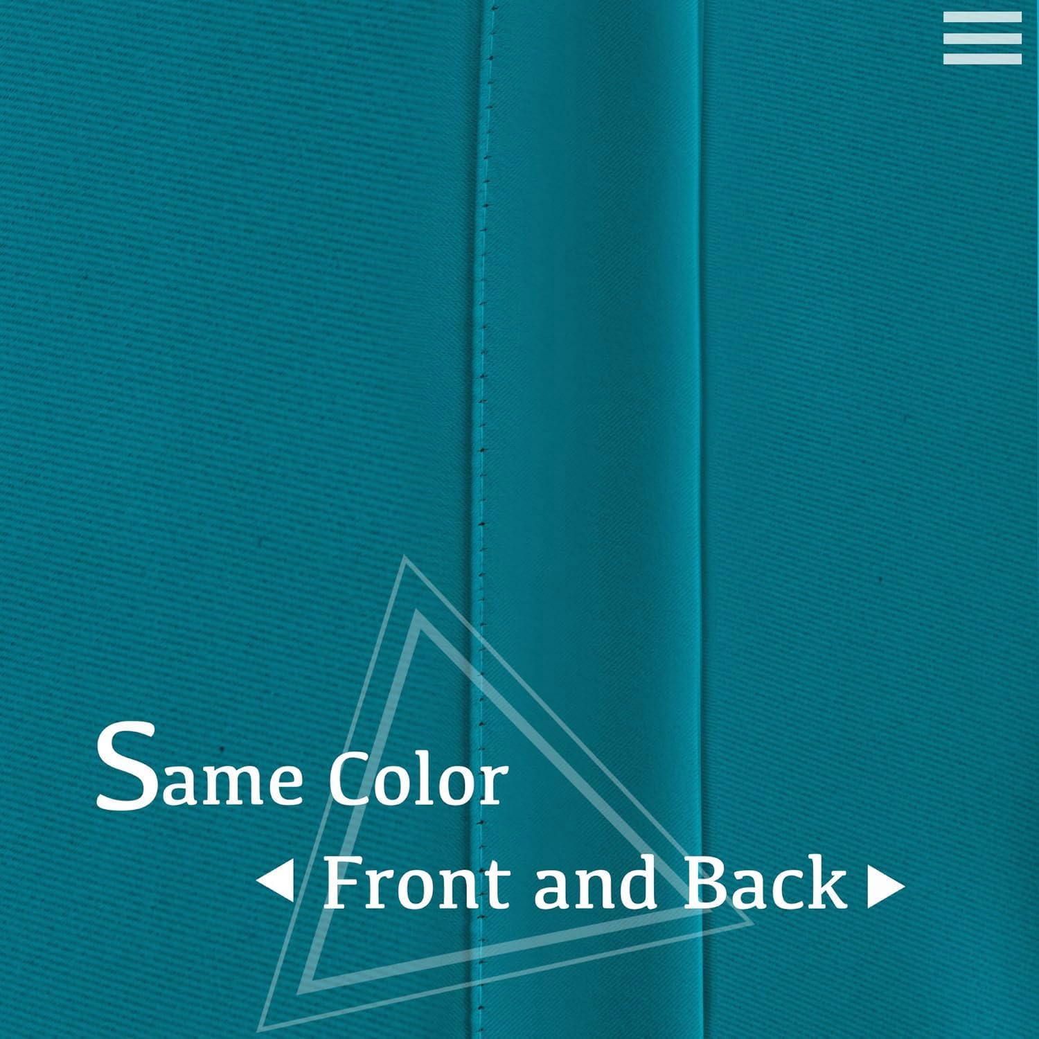 Turquoize Teal Blackout Window Drapes Room Darkening Themal Insulated Grommet/Eyelet Top Nursery/Living Room Curtains for Bedroom/Living Room Each Panel 42 in X 63 in (W X L) (Set of 2 Panels) - Image 4