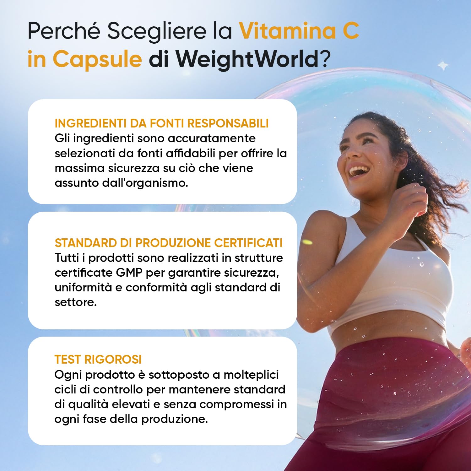 Vitamina C Liposomiale 1000mg Vegana,180 Capsule di Acido Ascorbico (3 Mesi di Scorta), La Vitamina C Contribuisce alla Normale Funzione del Sistema Immunitario (EFSA), Senza Glutine, Prodotto in UE