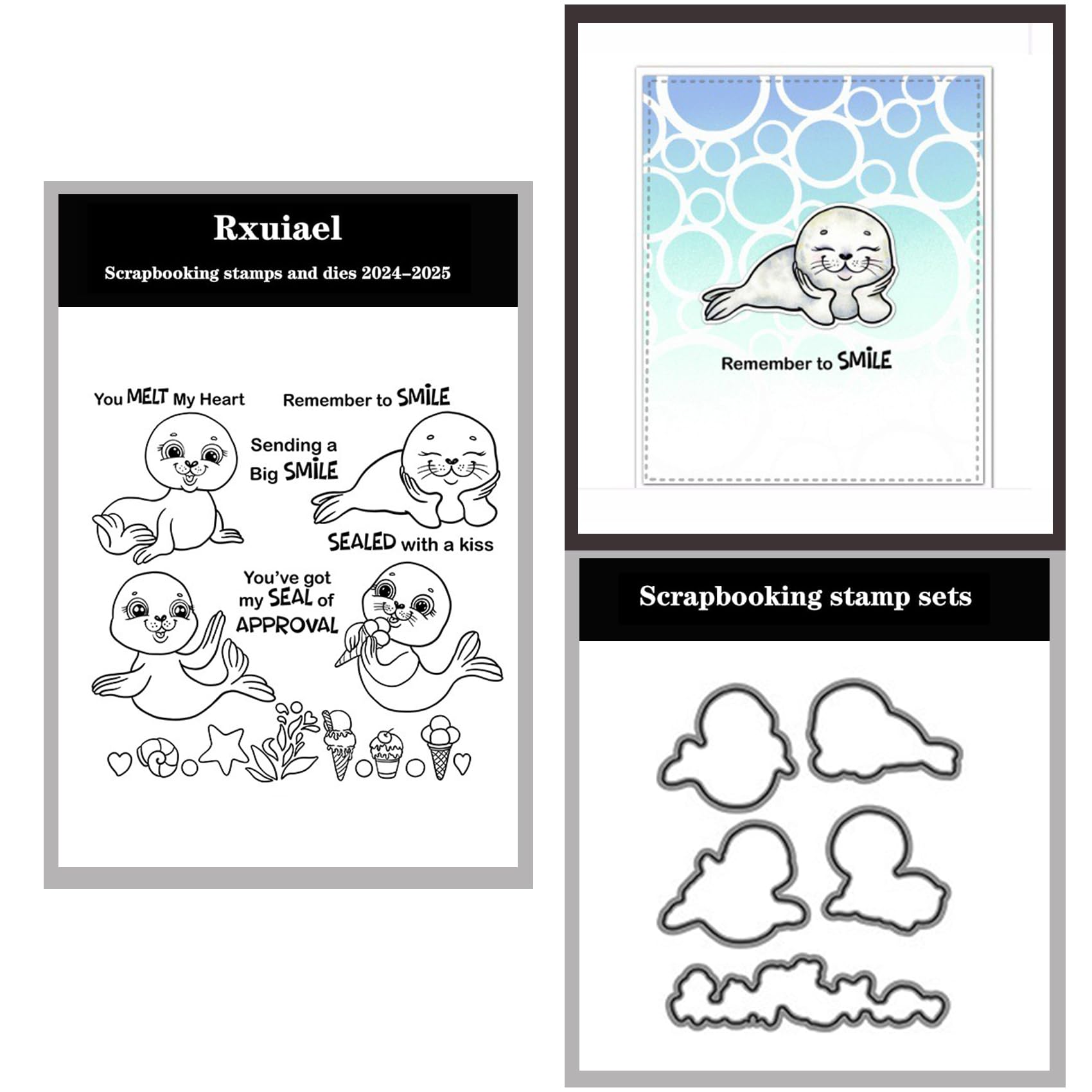 Rxuiael 2025-2026 Stamps and Dies Sets for Card Making, DIY Various Festivals for Autumn,Thanksgiving,Christmas,Halloween,Birthdays Greeting Card